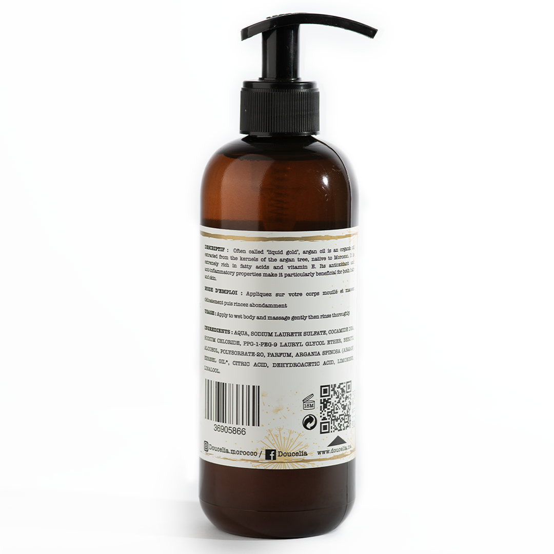 Gel douche rafraichissant à l'huile d'argan
